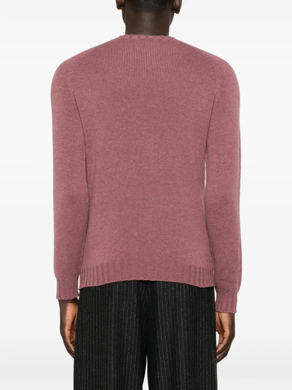 Tagliatore Trui met raglan mouwen en geribbelde afwerking Roze