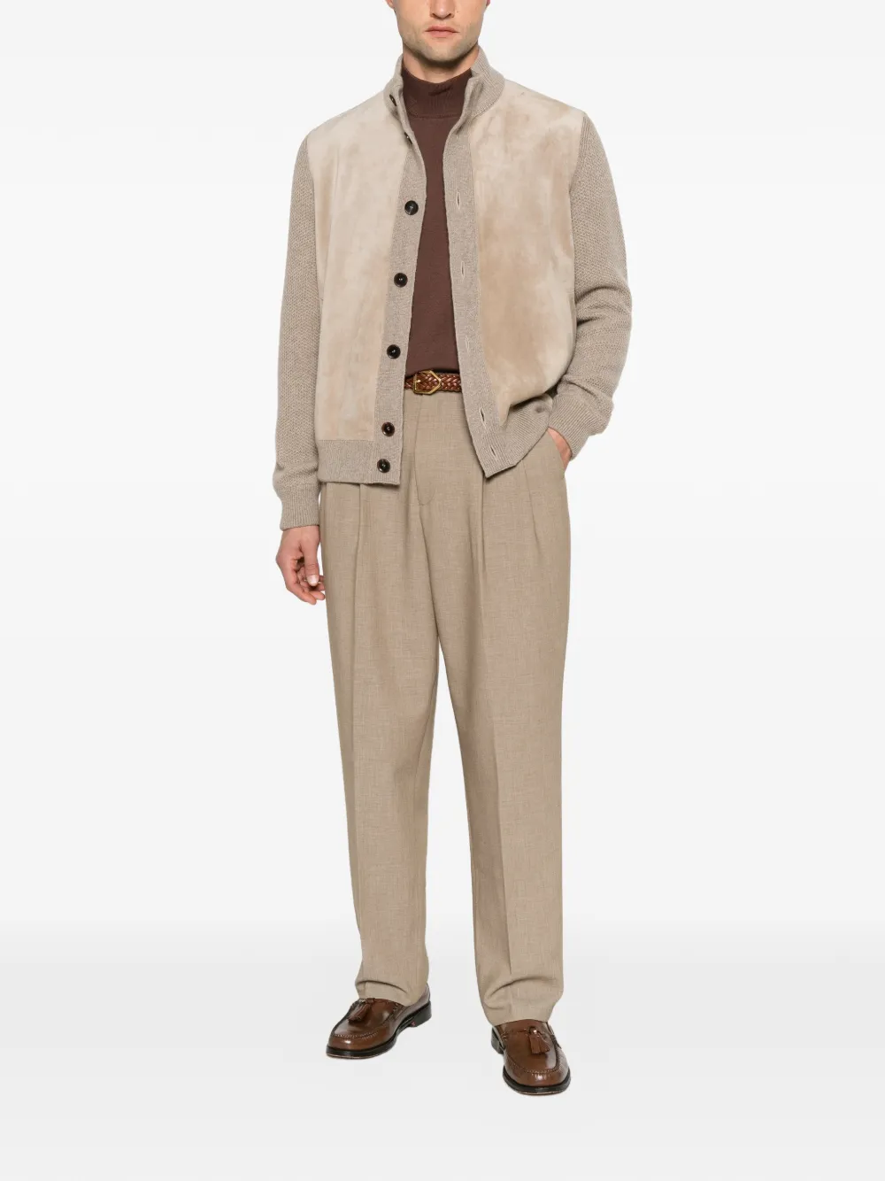 Antony Morato pleated straight-leg trousers Beige
