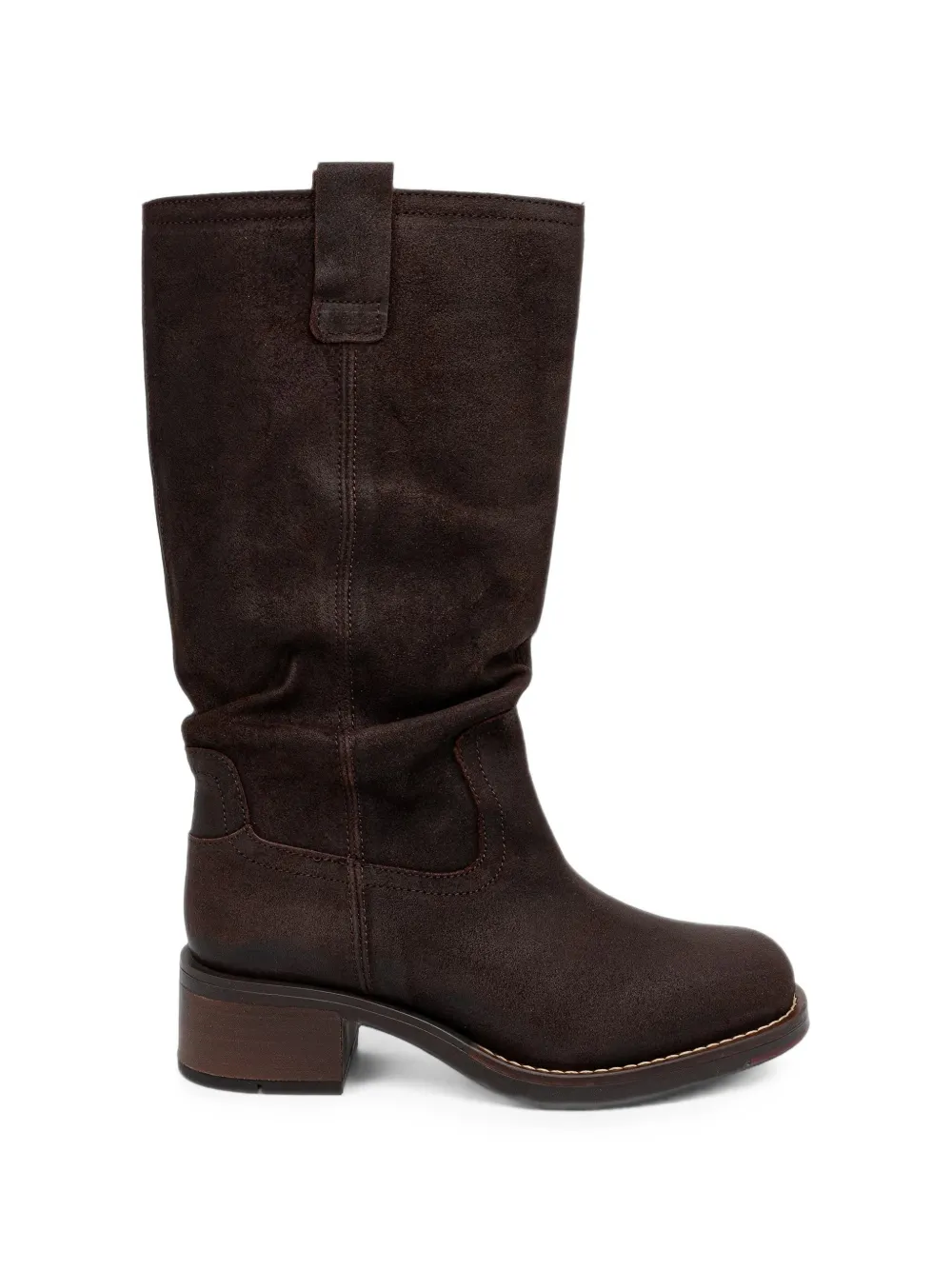 Fly London Block-heel Slouch Boots In Brown