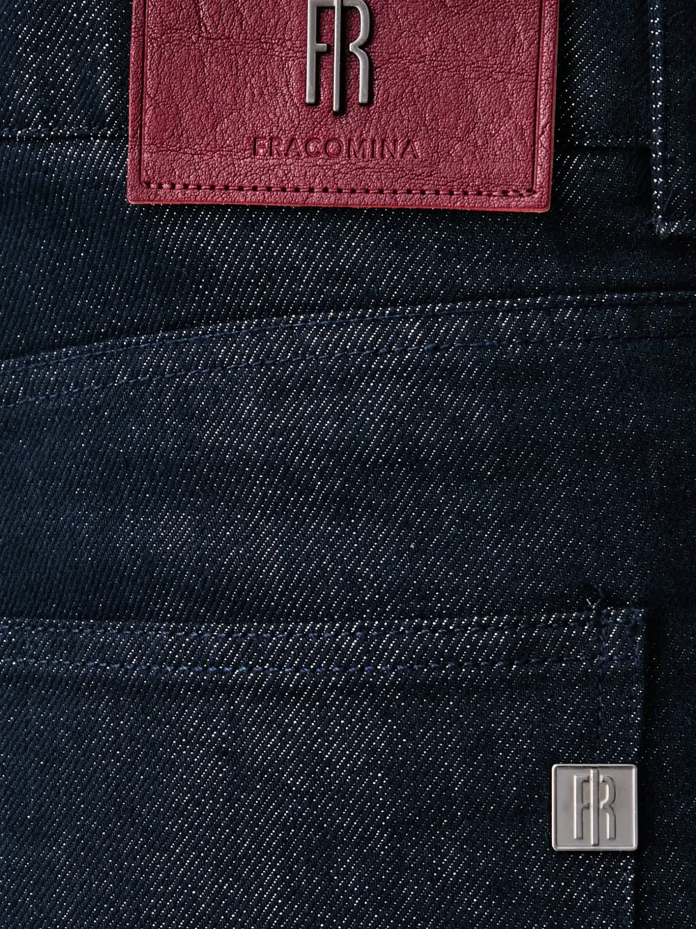 FRACOMINA Gecoate jeans met ballonpasvorm Blauw