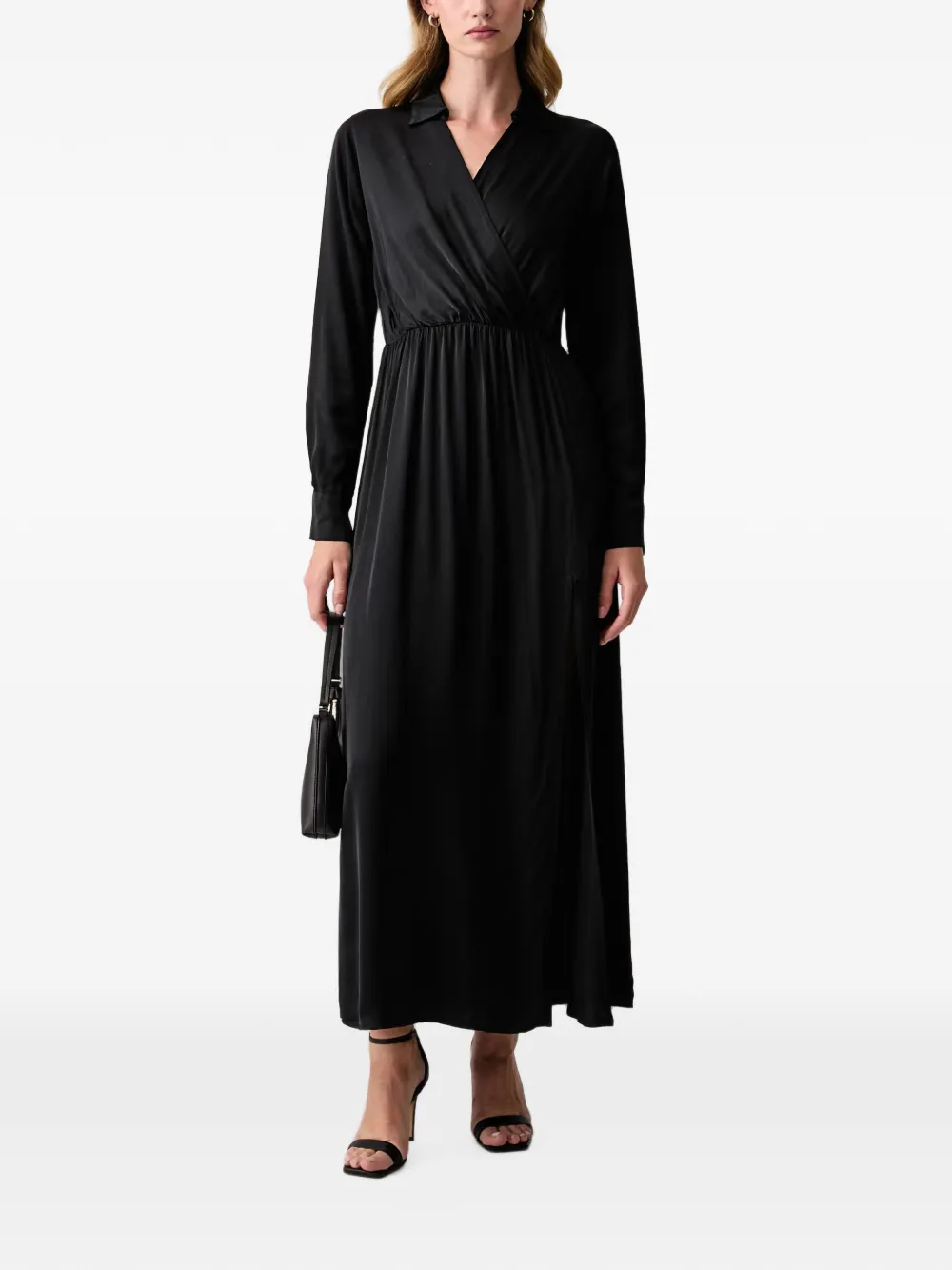 FRACOMINA Maxi-jurk met split Zwart