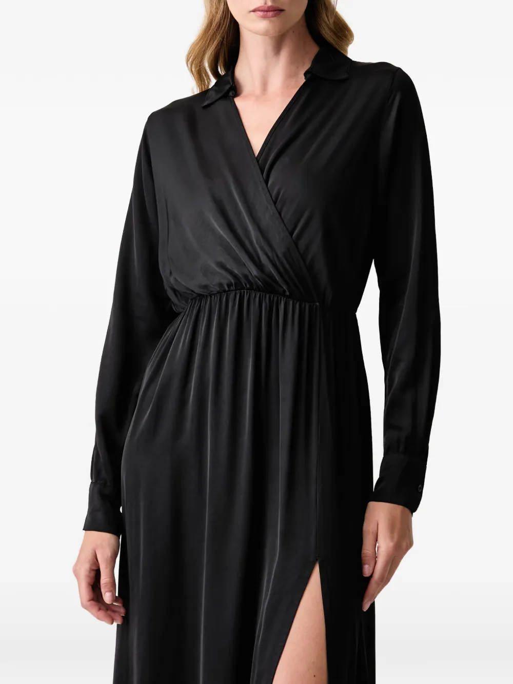 FRACOMINA Maxi-jurk met split Zwart