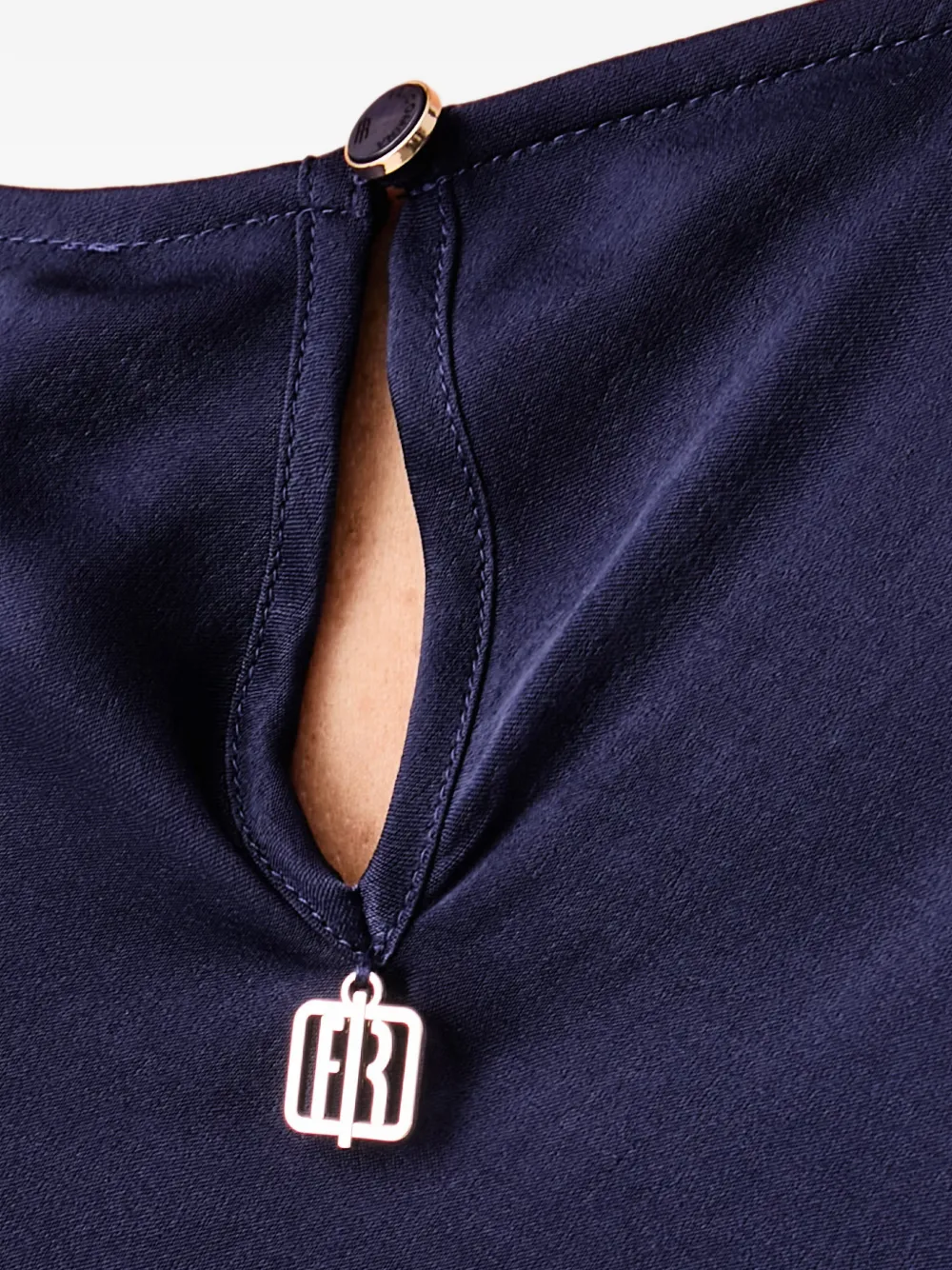 FRACOMINA Blouse met pofmouwen Blauw