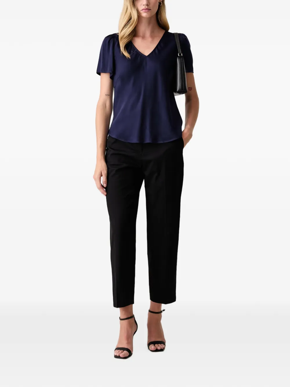 FRACOMINA Blouse met pofmouwen Blauw