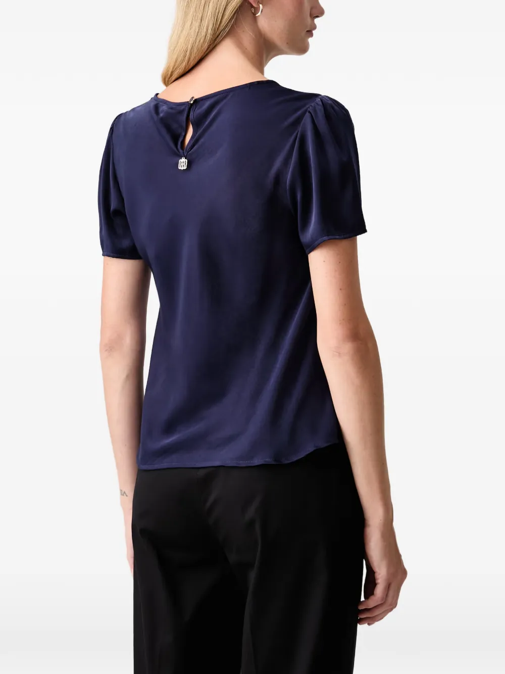 FRACOMINA Blouse met pofmouwen Blauw