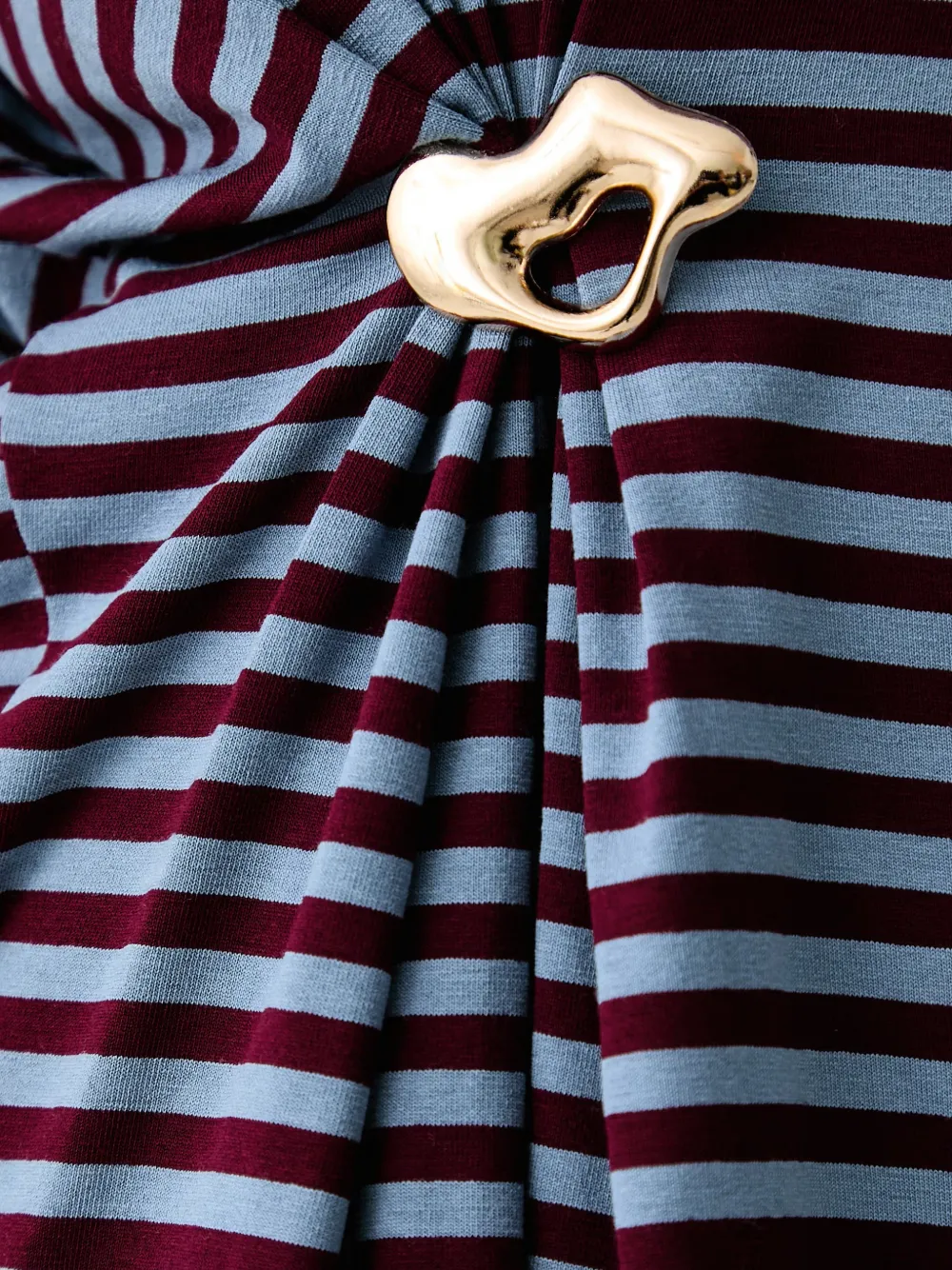 Essentiel Antwerp Gesmockt T-shirt met strepen Blauw