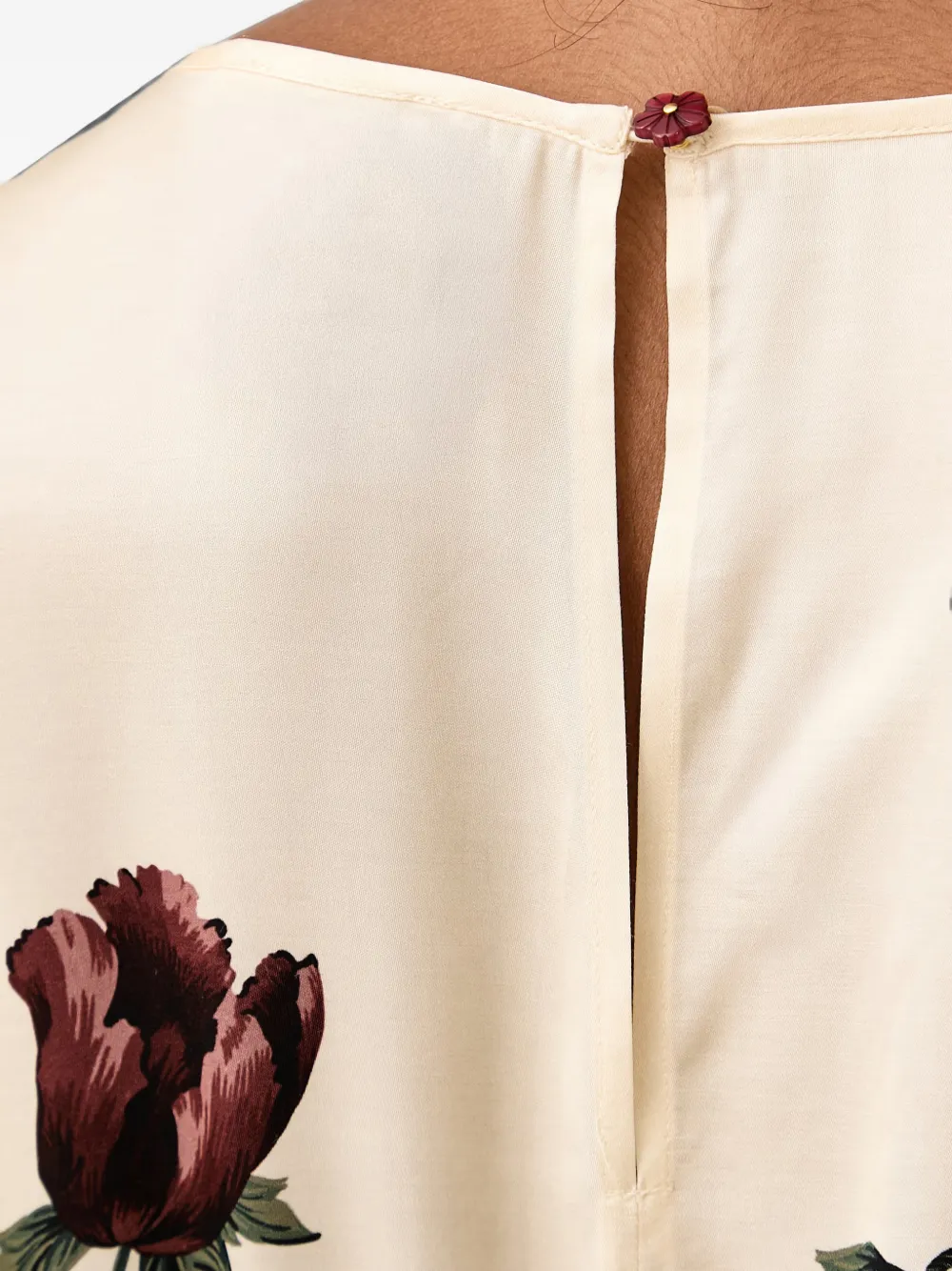 FARM Rio Midi-jurk met bloemenprint Zwart