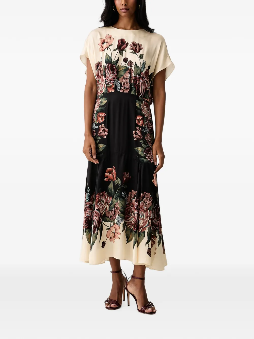 FARM Rio floral-print midi dress