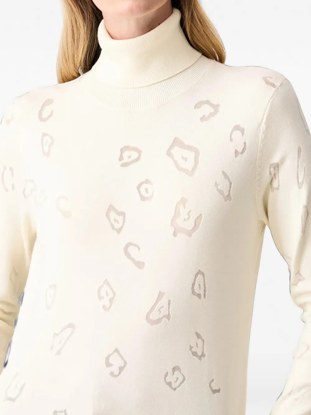 FRACOMINA Coltrui met luipaard-patroon Beige