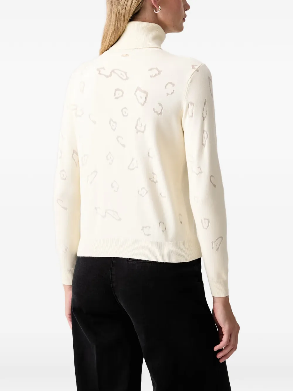 FRACOMINA Coltrui met luipaard-patroon Beige
