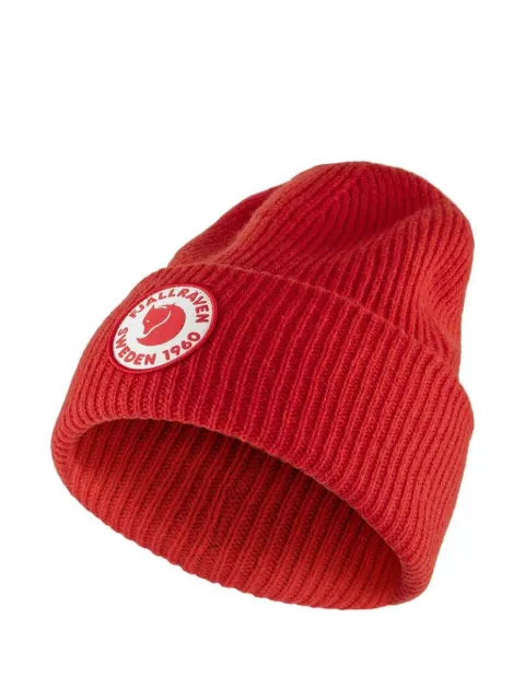 Fjällräven logo-patch ribbed-knit beanie hat