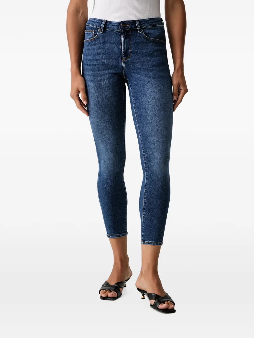 FRACOMINA whiskered cropped jeans