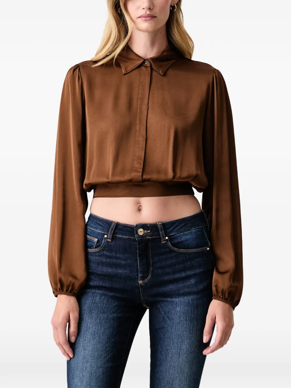 FRACOMINA cropped long-sleeve shirt