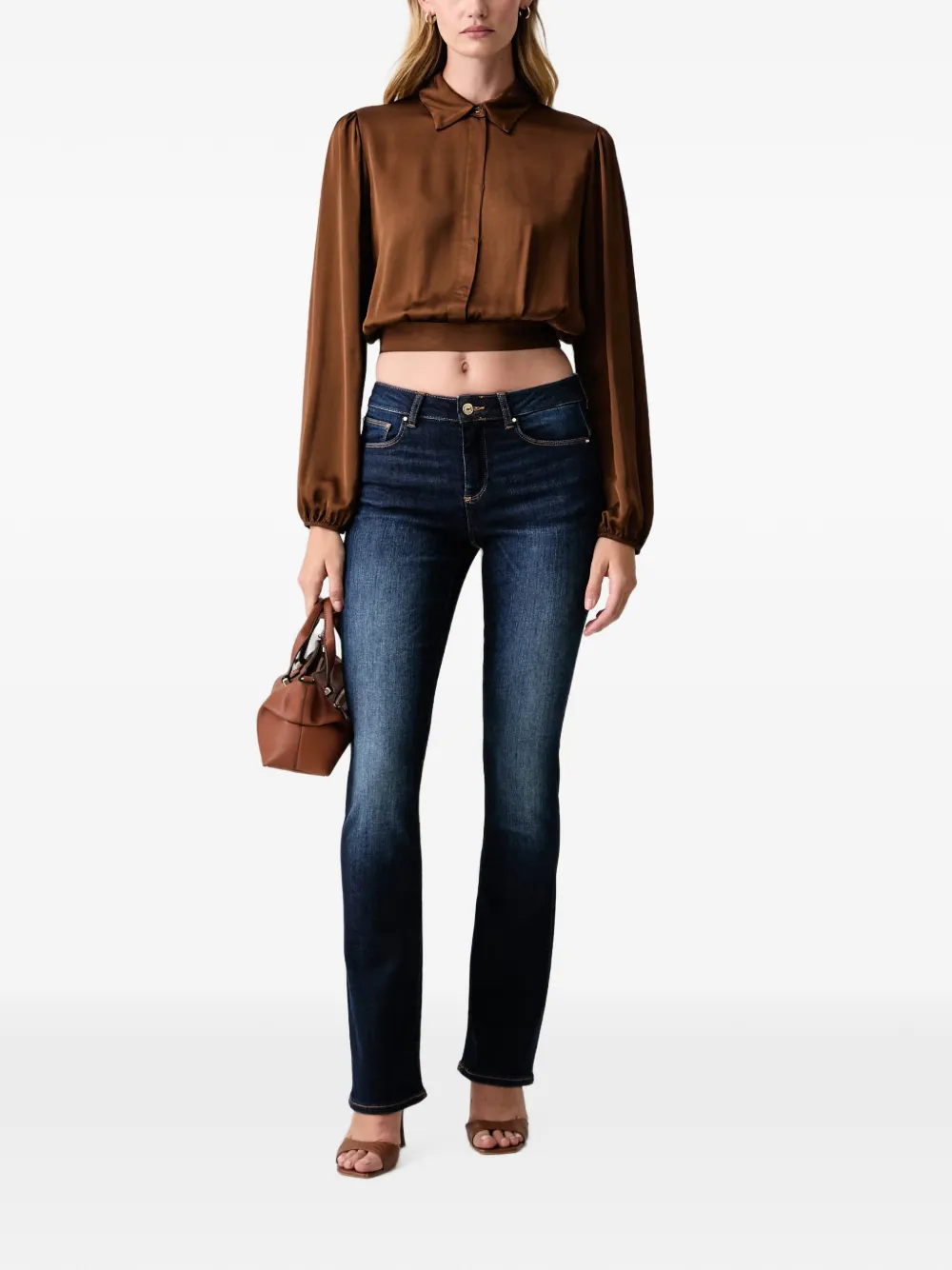 FRACOMINA Cropped blouse Bruin