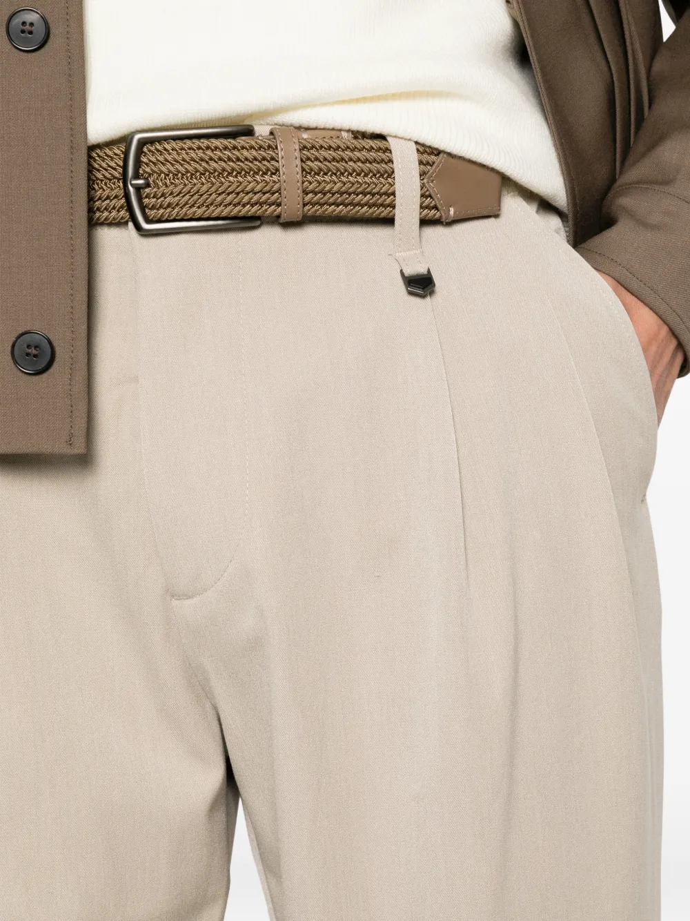 Antony Morato pleated-detail trousers Beige