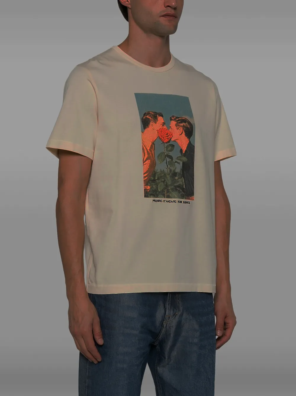 JW Anderson T-shirt met grafische print Beige