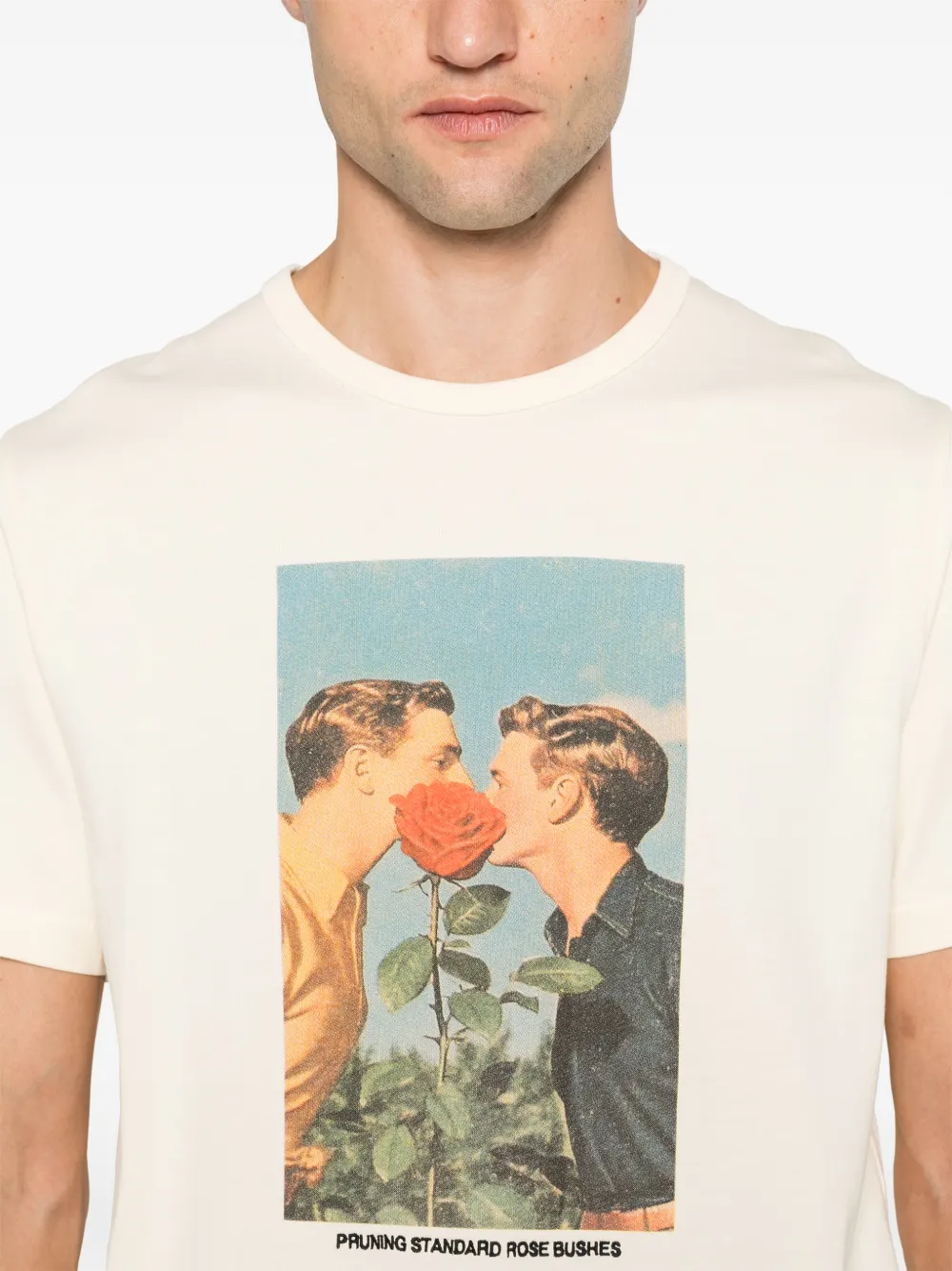 JW Anderson T-shirt met grafische print Beige