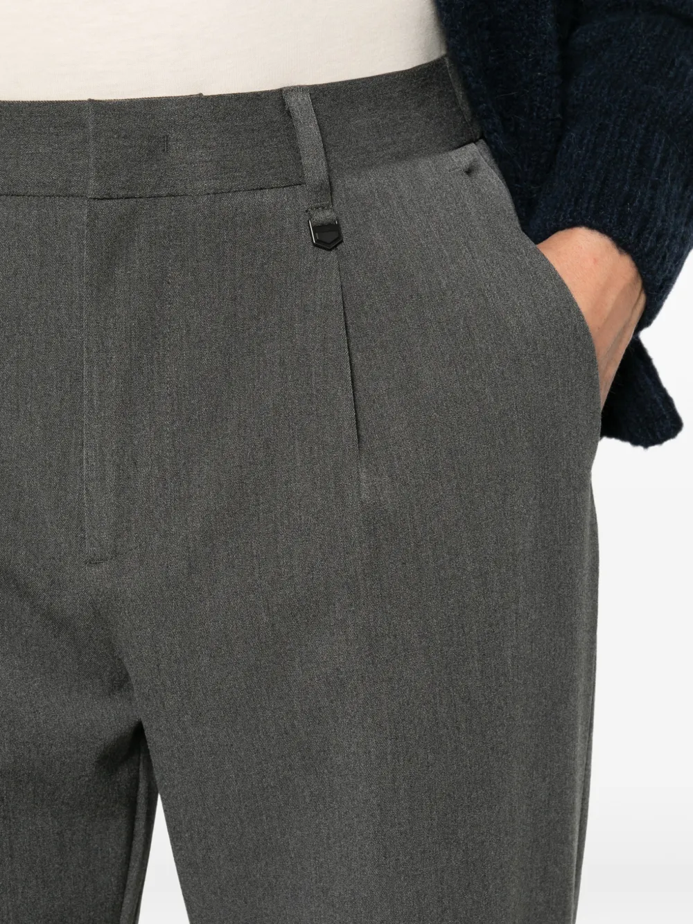 Antony Morato pleated straight-leg trousers Grijs