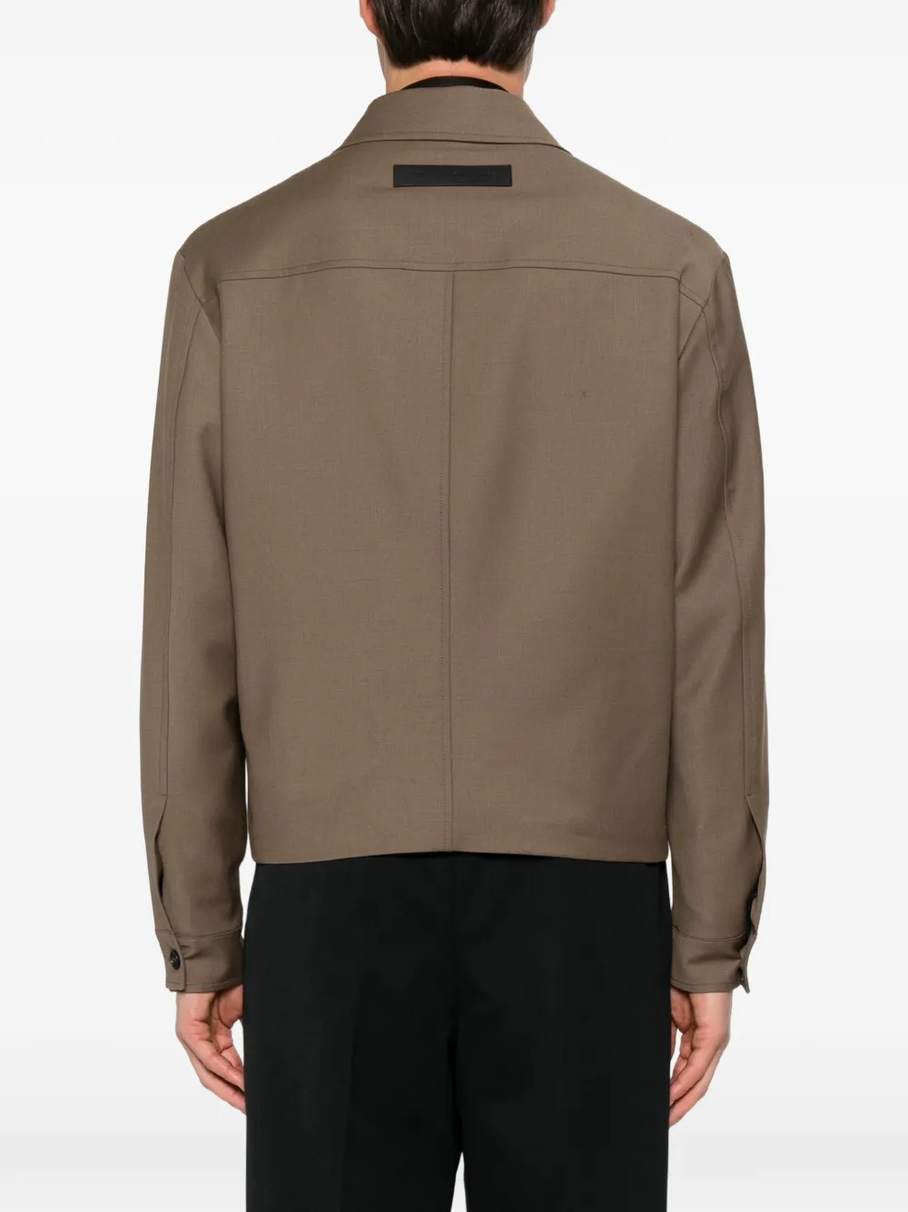 Low Brand Fold jack met geplooid detail Bruin