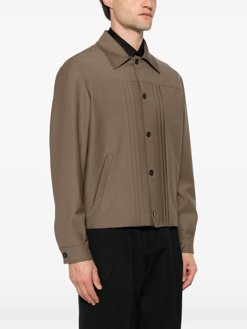 Low Brand Fold jack met geplooid detail Bruin