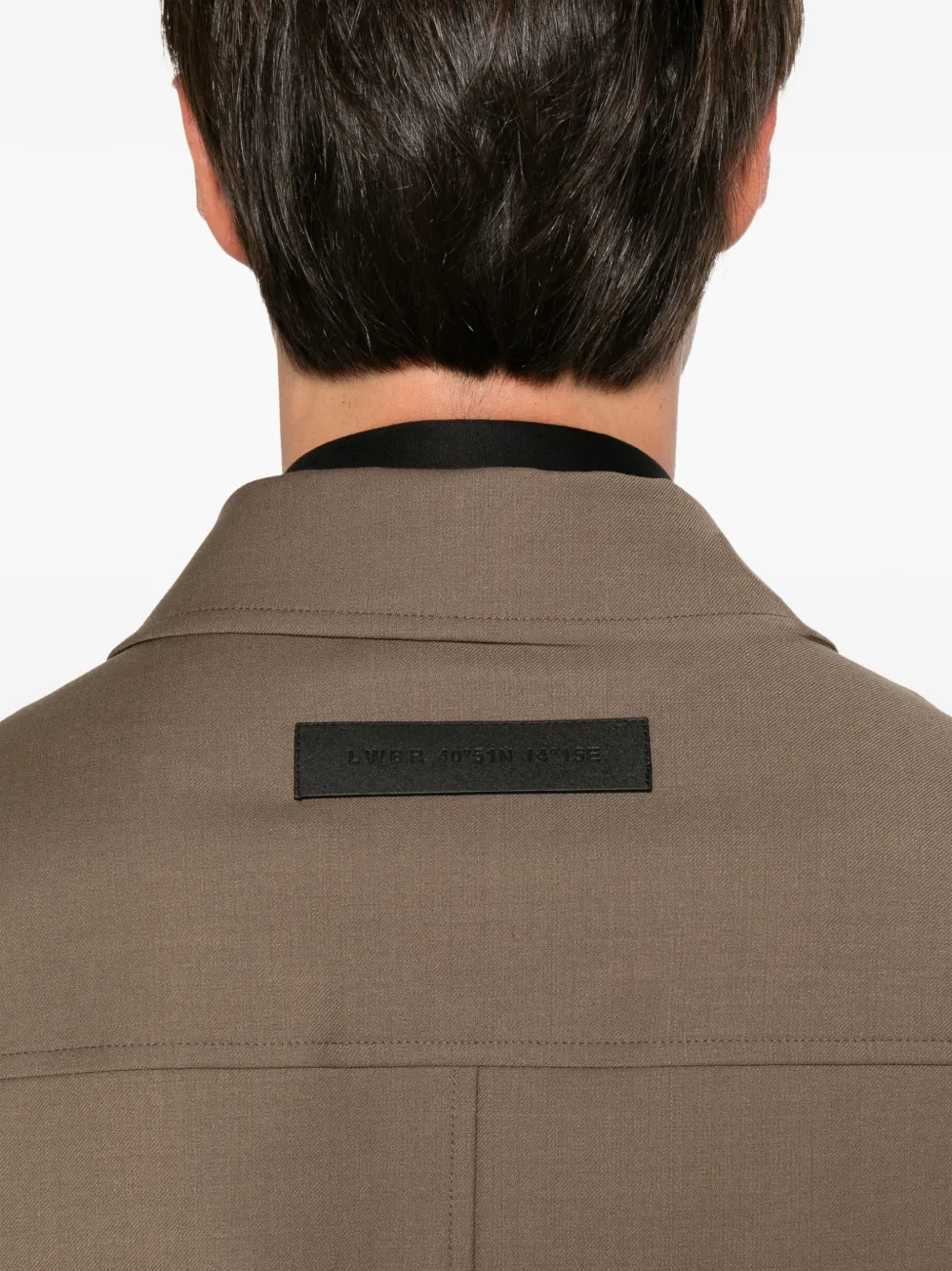 Low Brand Fold jack met geplooid detail Bruin
