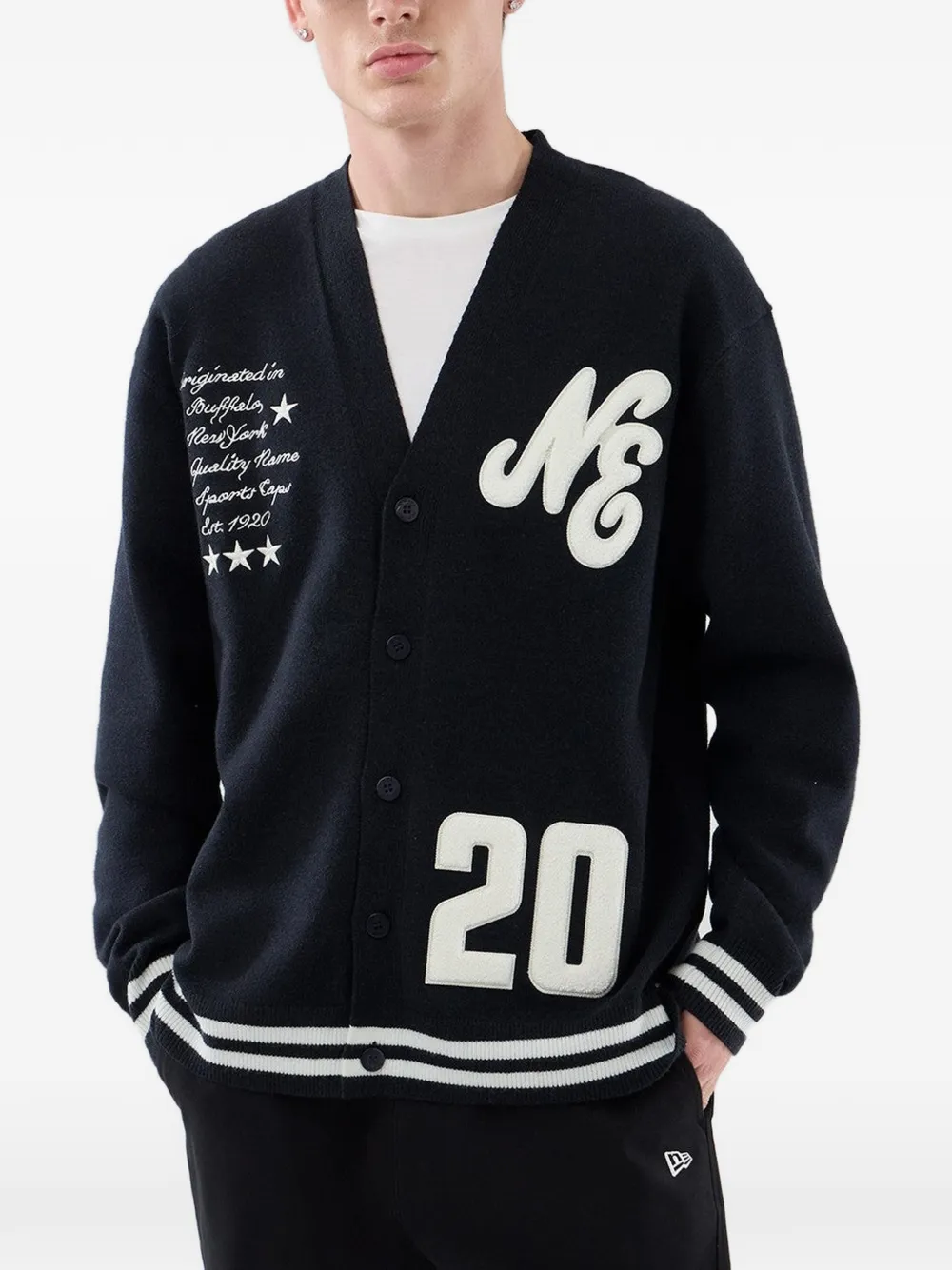 NEW ERA CAP Heritage knoopvest met logo-patch Blauw