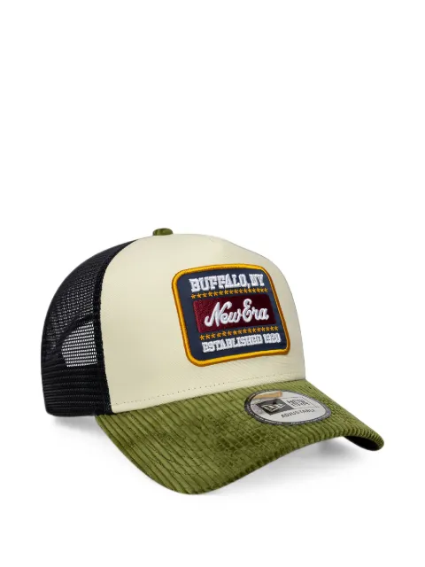 NEW ERA CAP logo-patch corduroy trucker cap