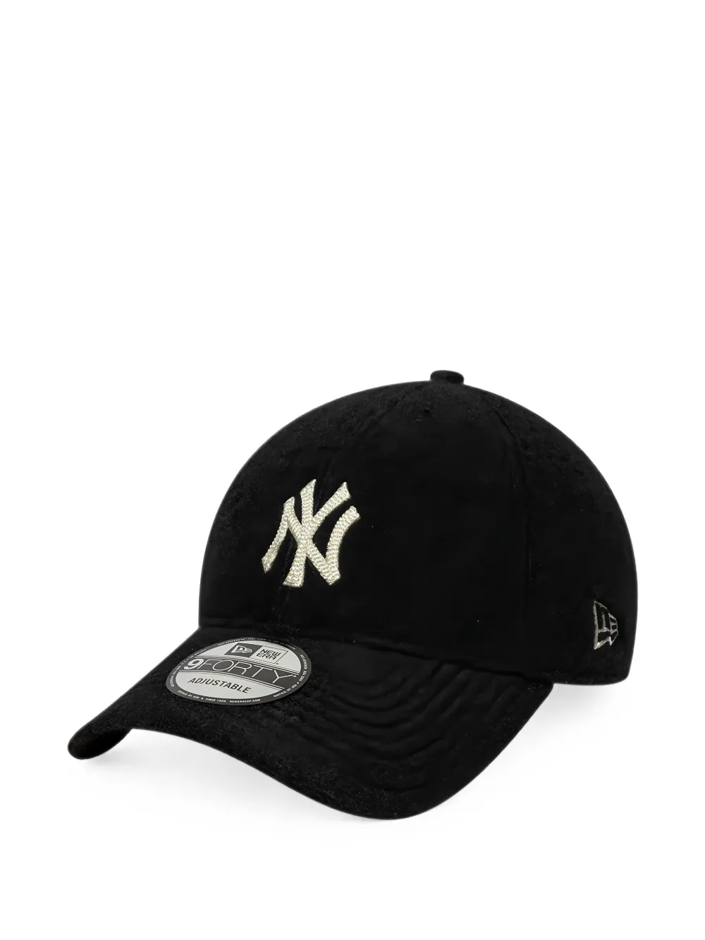 NEW ERA CAP 9Forty Winter Borg Ny Yankees pet met geborduurd logo Zwart