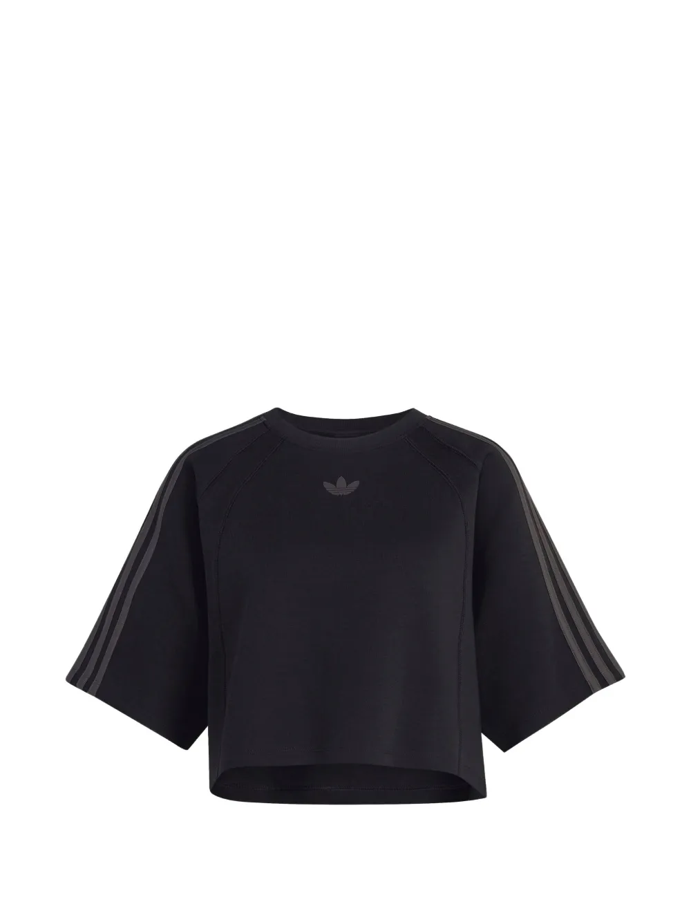 adidas Sst 2.0 boxy cropped T-shirt Zwart