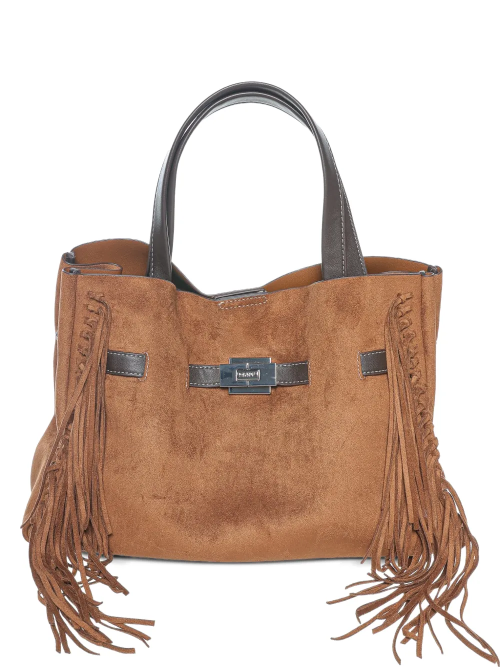 DKNY Bryar schoudertas met franje Bruin