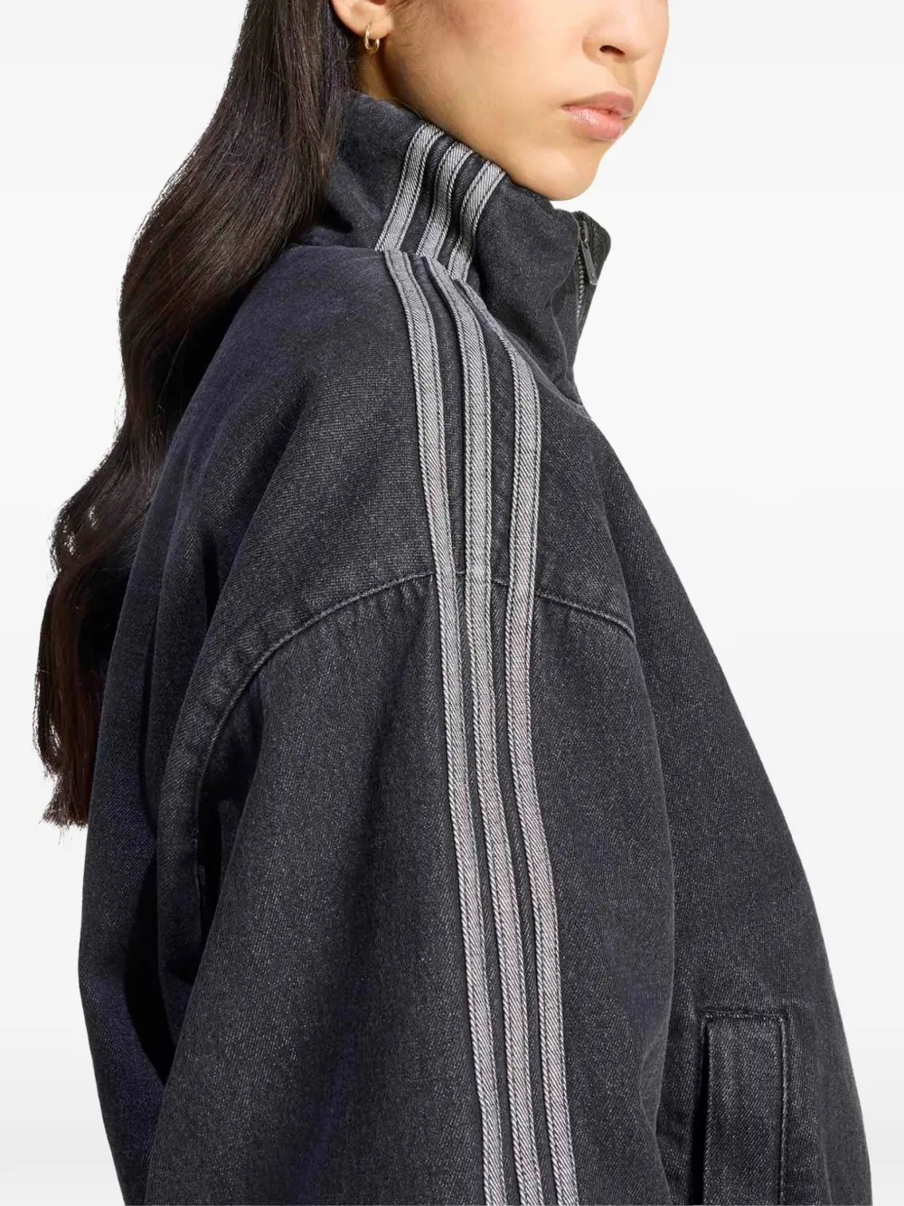 adidas Firebird jack met zijstreep Zwart