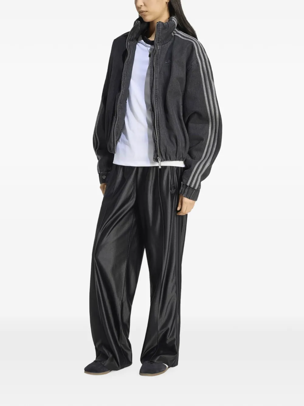 adidas Firebird jack met zijstreep Zwart