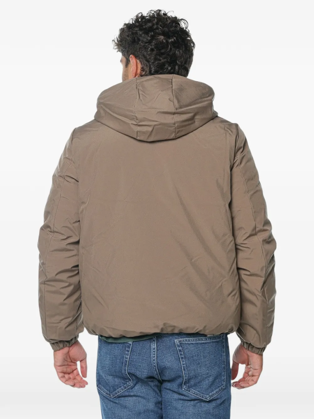 Ecoalf hooded zip-up jacket Beige