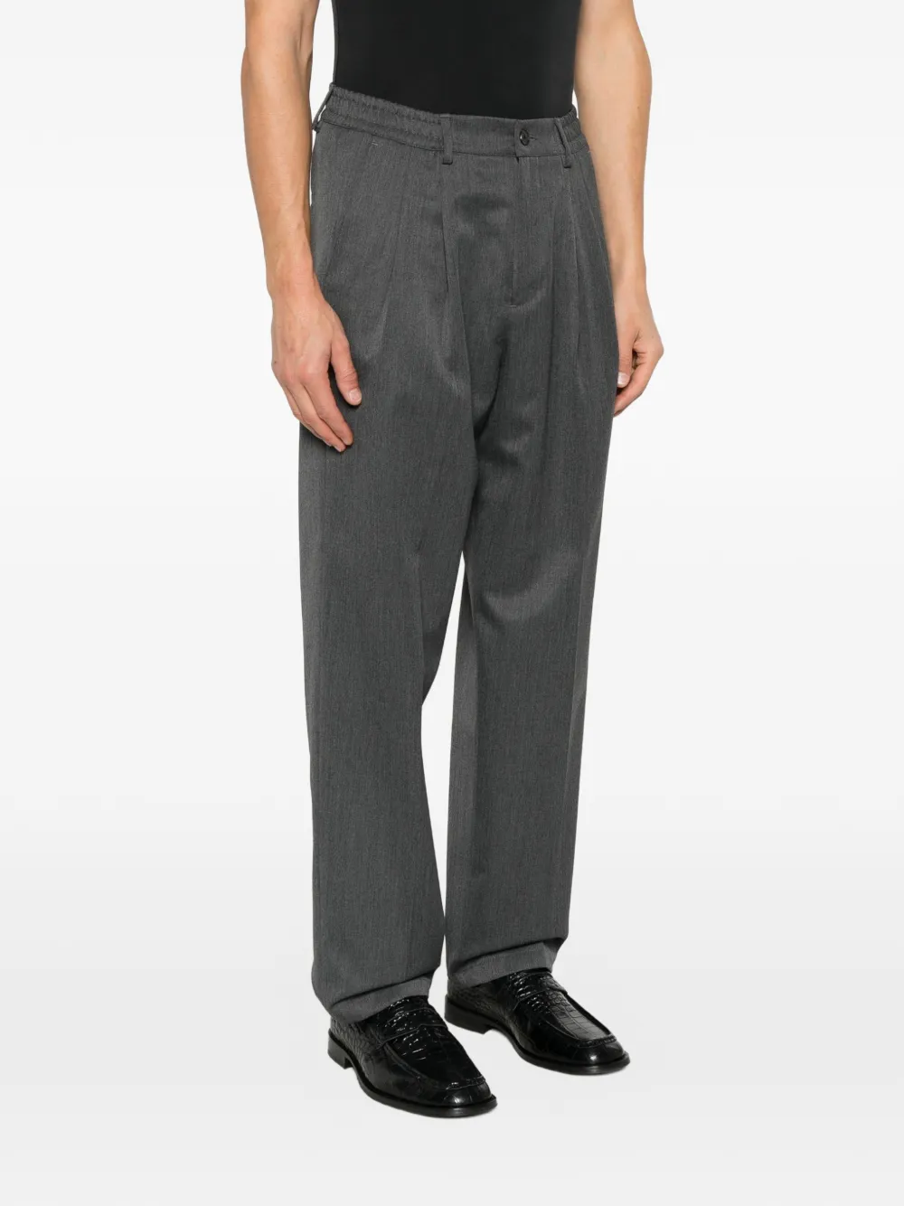 Low Brand Zeta pantalon met geplooid detail Grijs