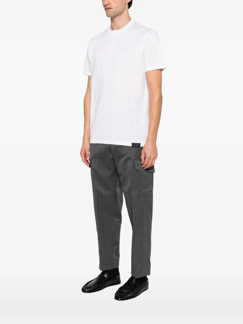 Low Brand T-shirt met logopatch Wit