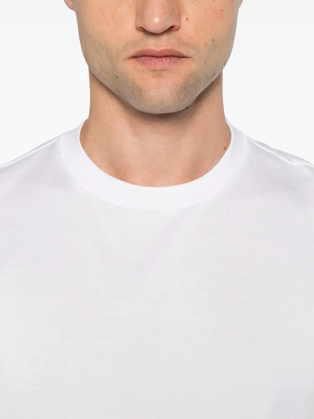 Low Brand T-shirt met logopatch Wit