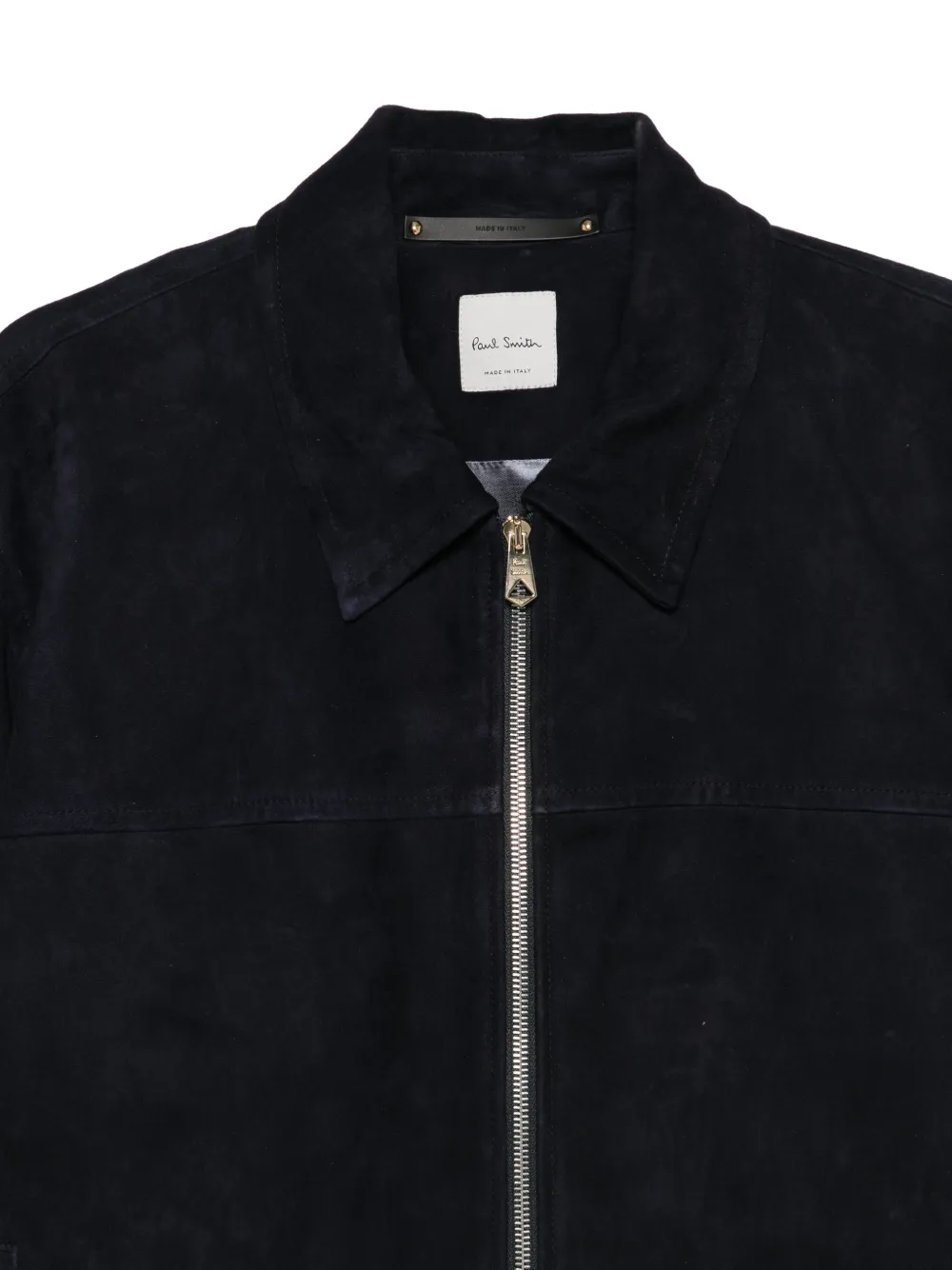 Paul Smith suede zip-up jacket Blauw