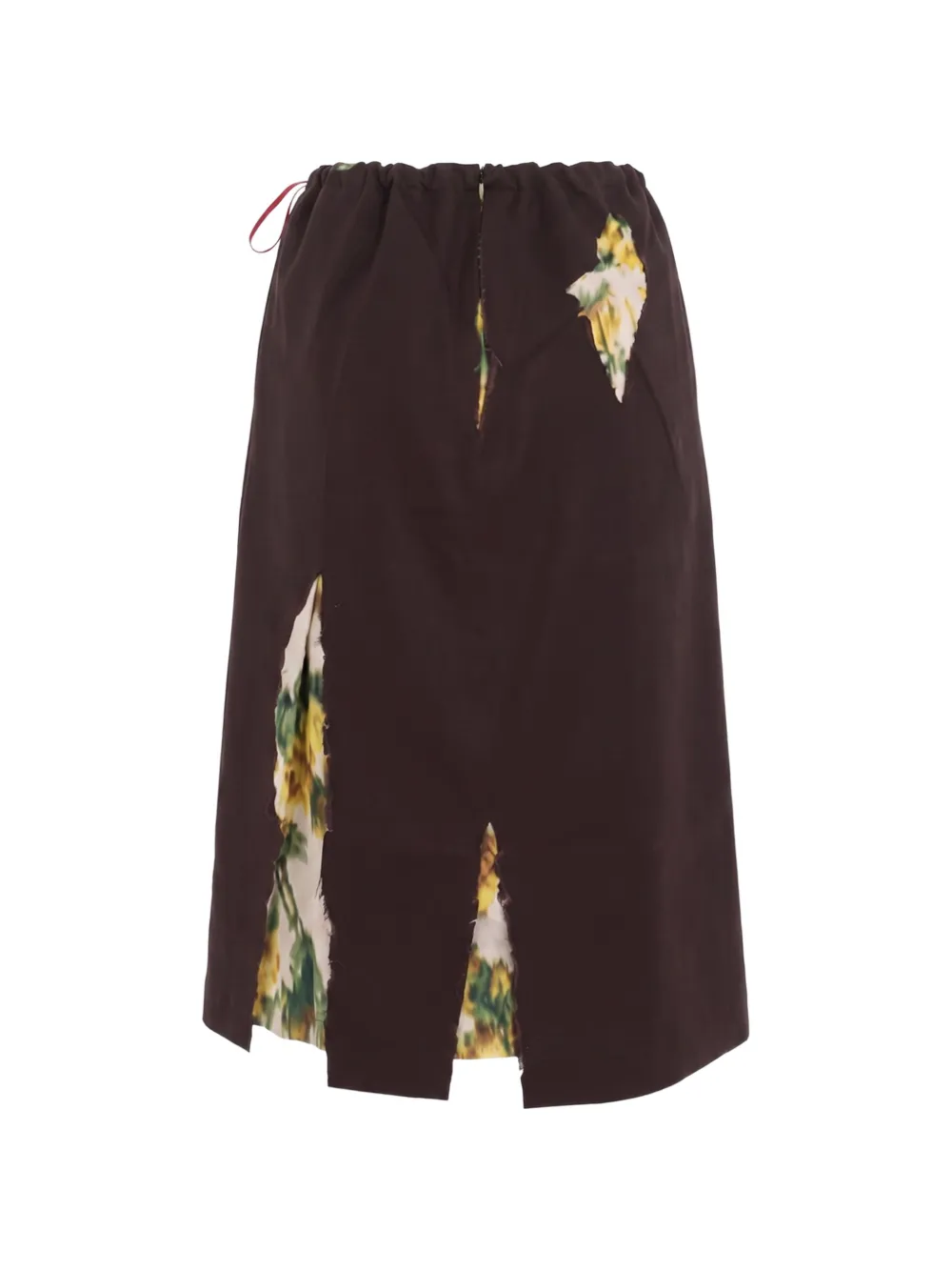 Prada Gabardine rok met devoré-effect Bruin
