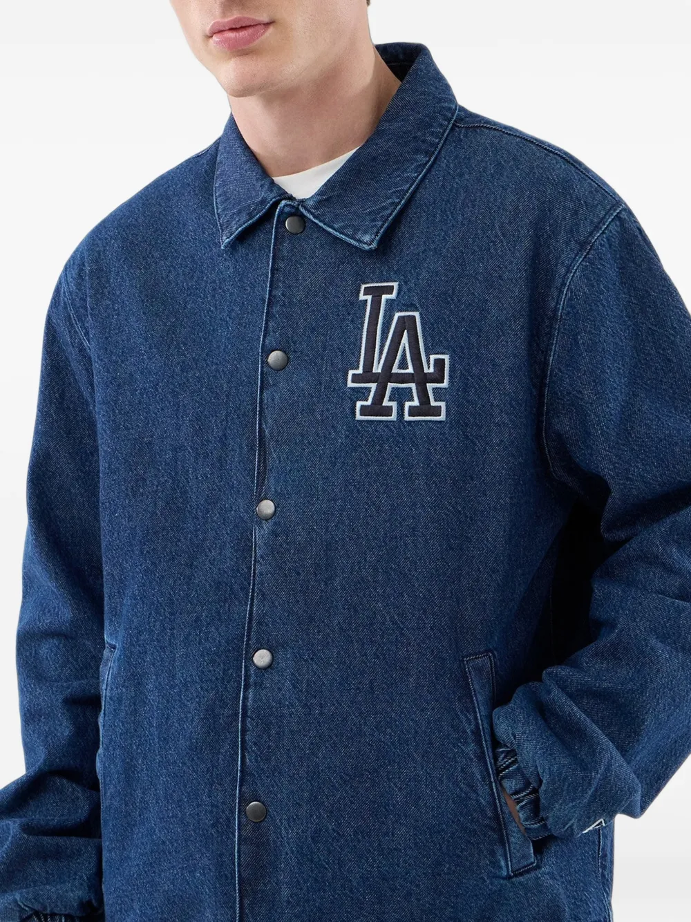 NEW ERA CAP LA Dodgers MLB denim jack met logo-patch Blauw