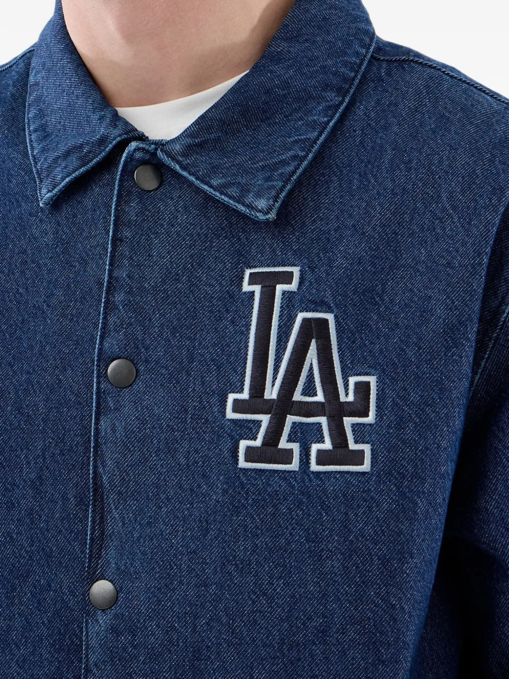NEW ERA CAP LA Dodgers MLB denim jack met logo-patch Blauw