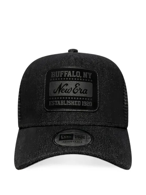 NEW ERA CAP logo-patch denim trucker cap