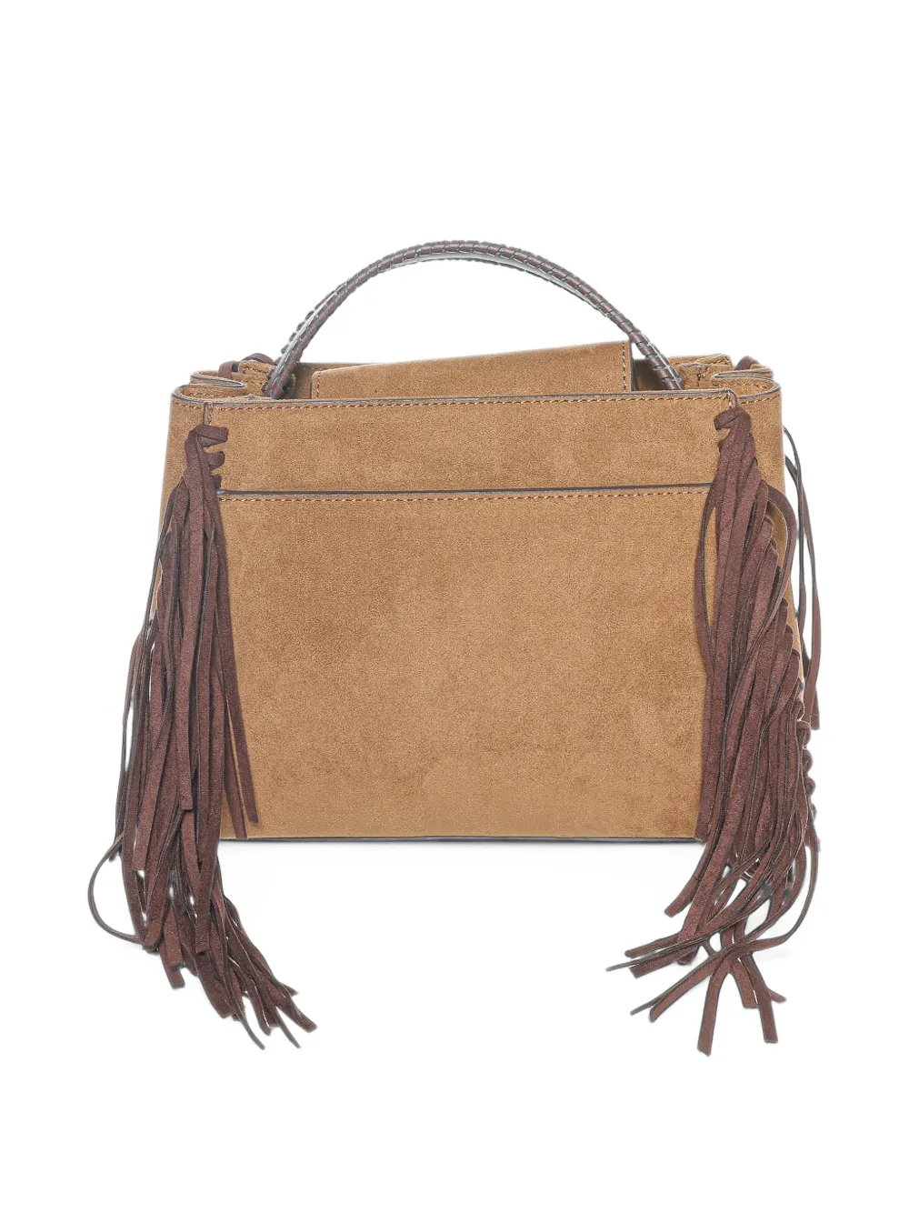 DKNY Foster fringe-trimmed shoulder bag Bruin