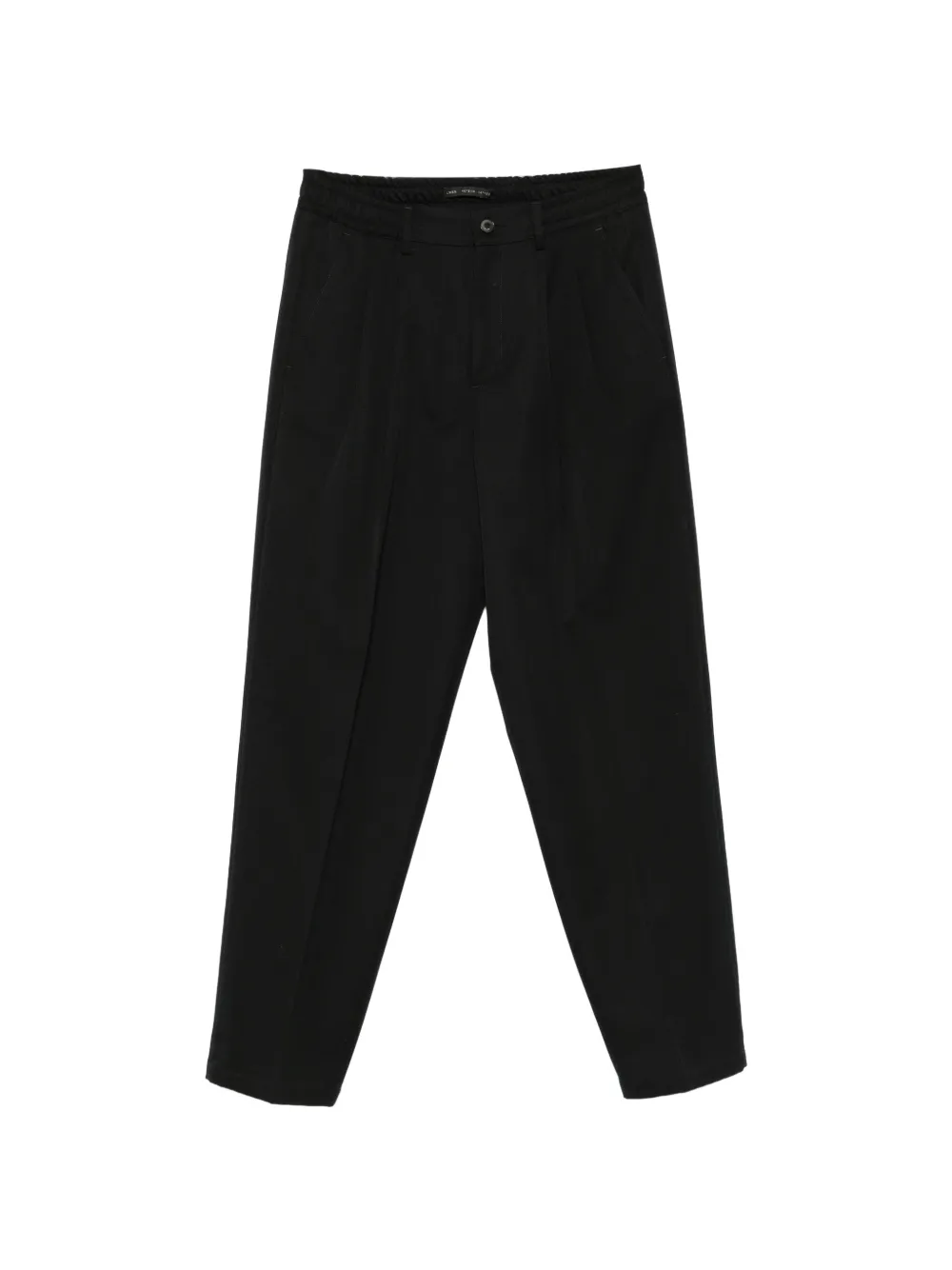 Low Brand pantalon droit Zeta à plis - Noir