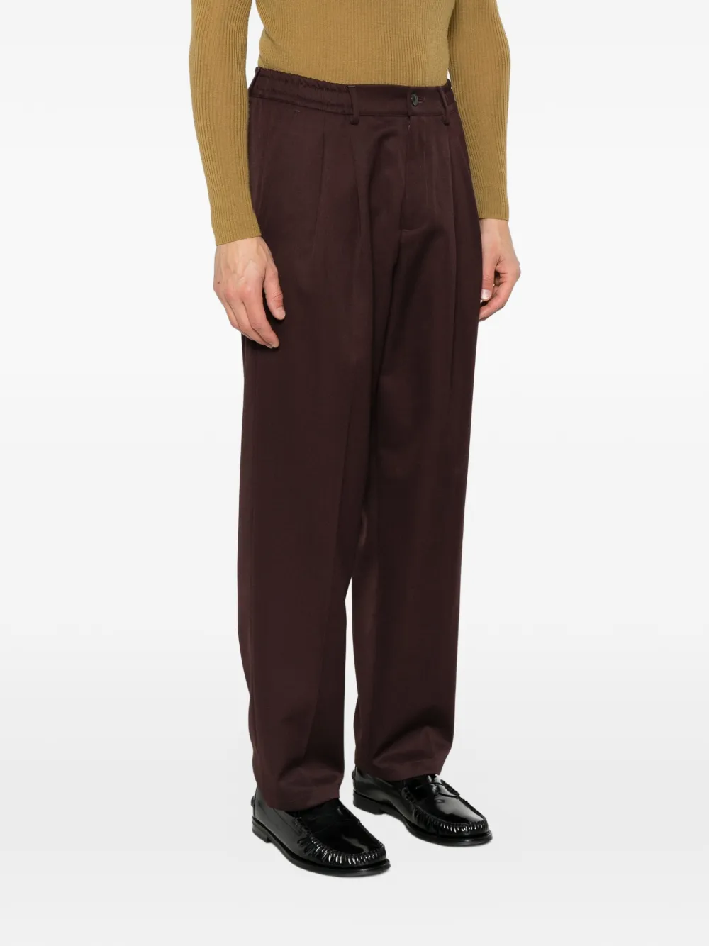 Low Brand Zeta straight plooibroek Bruin