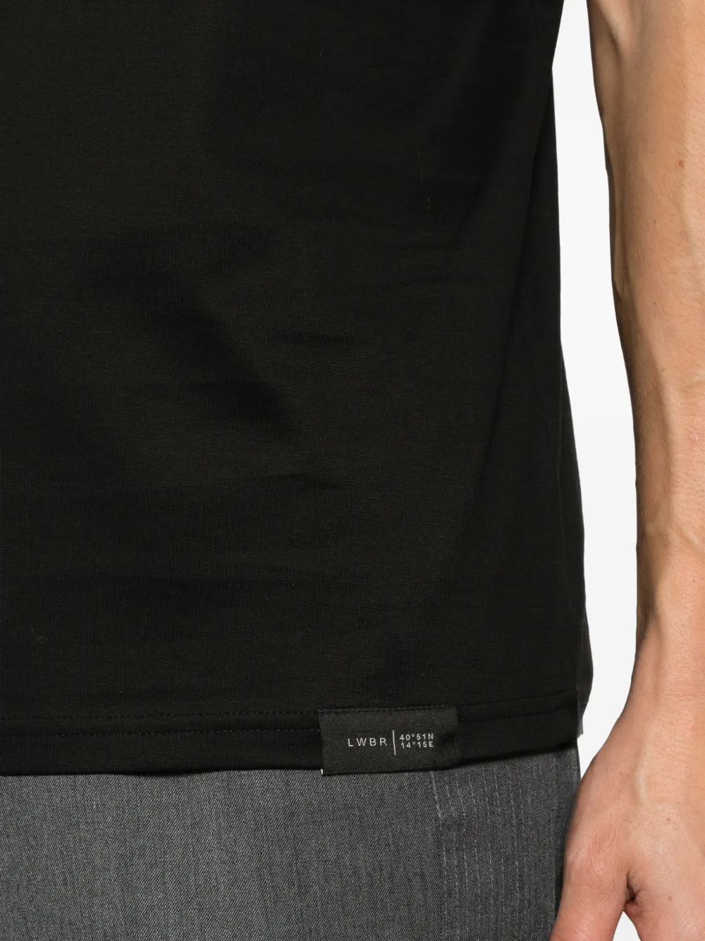 Low Brand T-shirt met logopatch Zwart