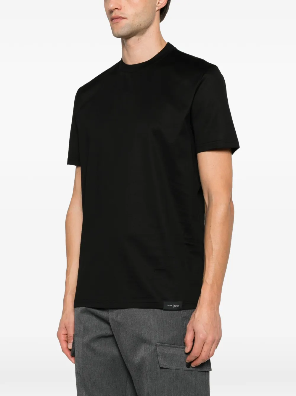 Low Brand T-shirt met logopatch Zwart