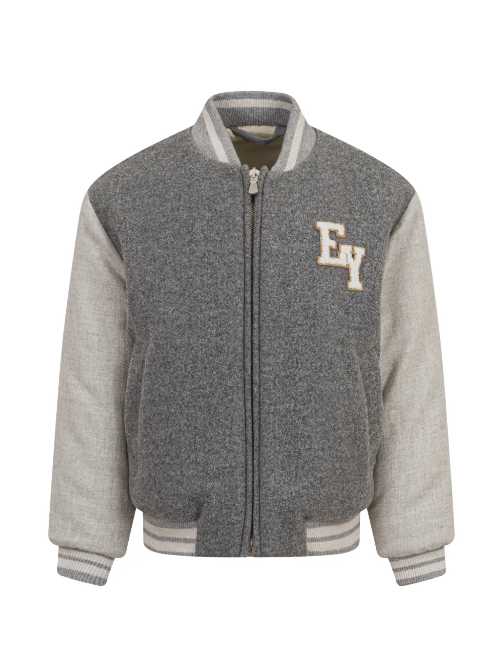 Eleventy Kids logo-patch panelled jacket - Grigio