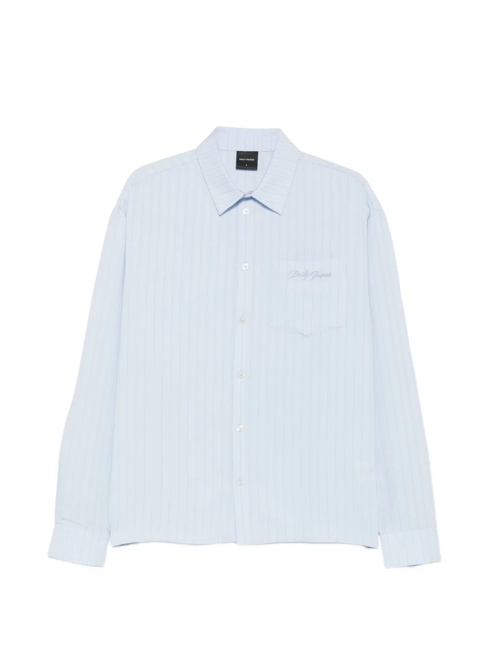 Daily Paper textured-stripe long-sleeve shirt - Blu