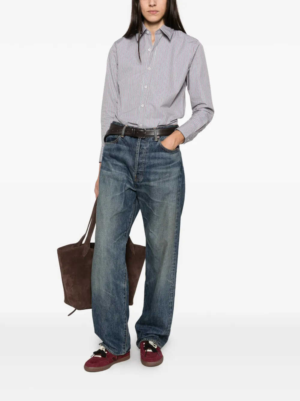 A.P.C. Kayla gestreepte blouse Grijs
