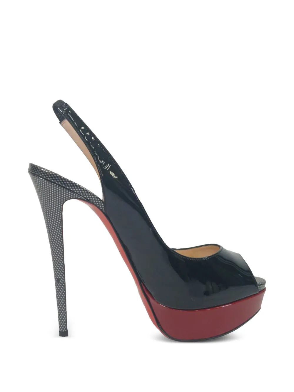 Christian Louboutin Pre-Owned Lady Peep Sling Peeptoe-Pumps mit Plateau - Schwarz